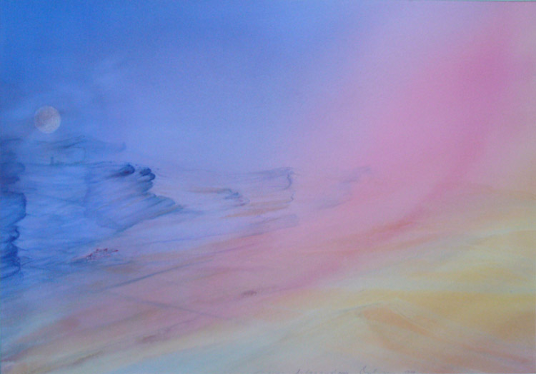 Früher Mond und spätes Licht