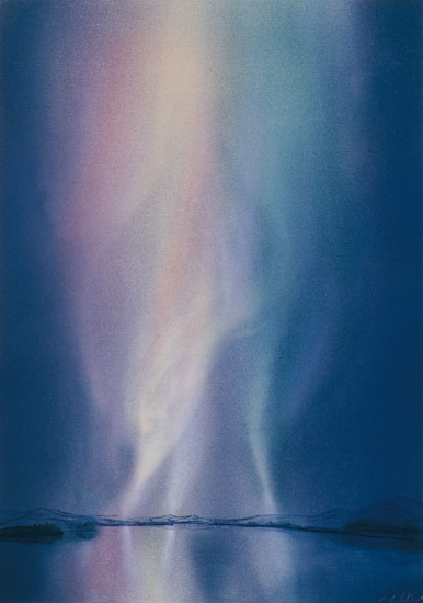 Nächtlicher Farbentanz